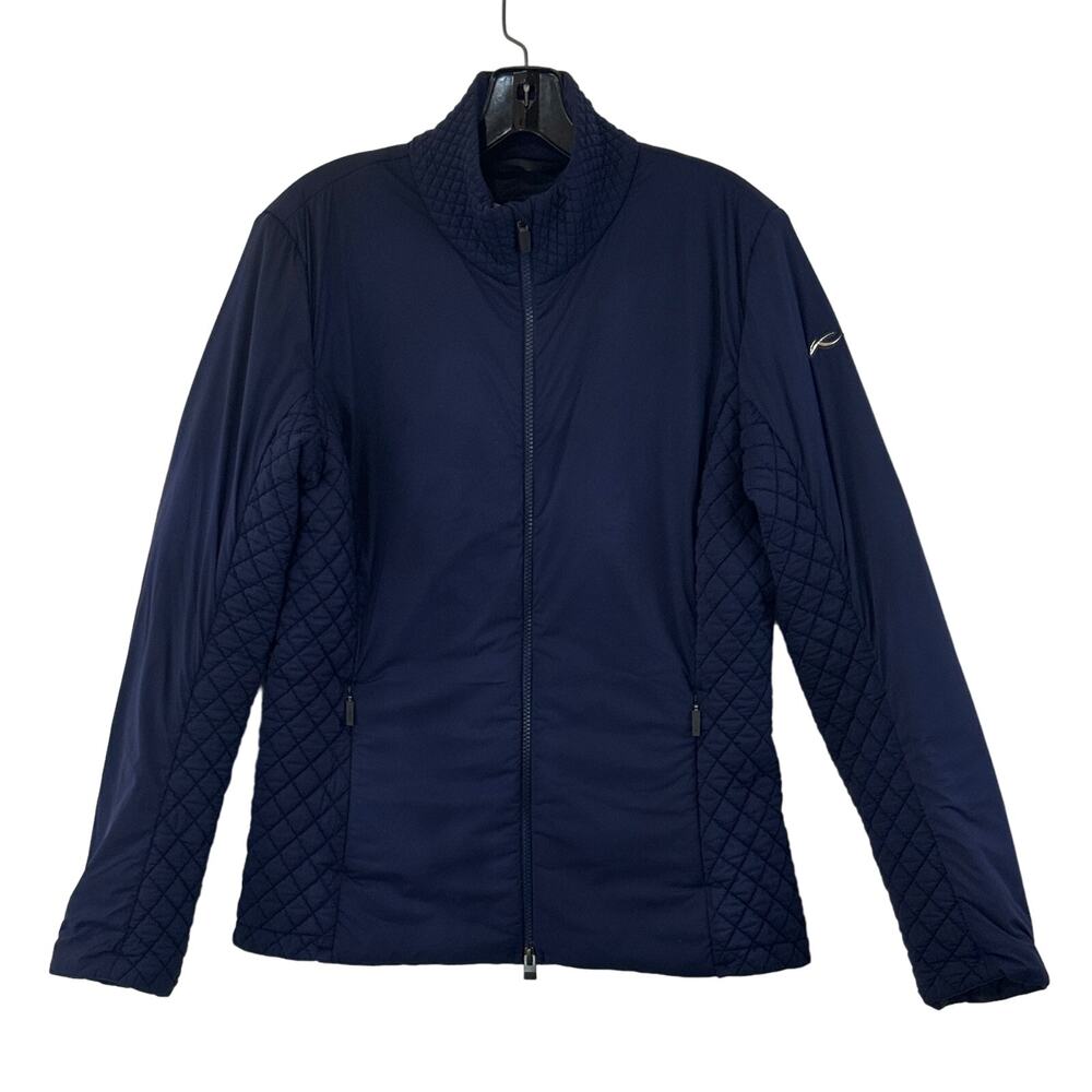 Kjus Macuna Insulation Jacket Womens 40 / L US Navy Blue Quilted Zip Branded GCP